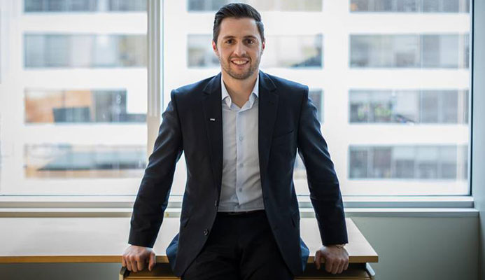 Alexandre Bilodeau is seen at KPMG’s company offices in Montreal on Jan. 4.  DARIO AYALA/THE GLOBE AND MAIL
