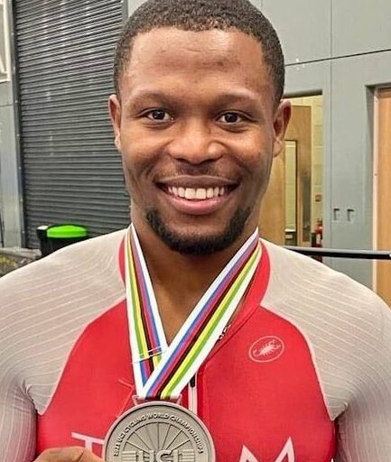Trinidad and Tobago's Nicholas Paul with his men's sprint silver medal at the 2023 World Cycling Championships in Glasgow, Scotland earlier this year. Photo courtesy TTCF Facebook - (Image obtained at newsday.co.tt)